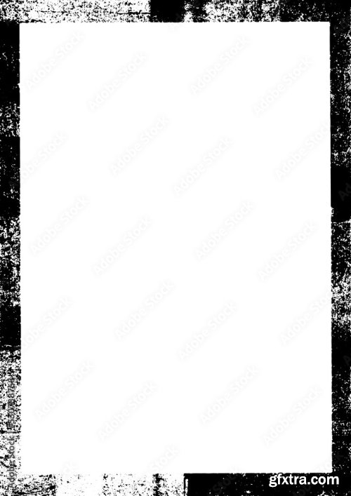 Grunge Border Texture With A Transparent Background 6xPNG