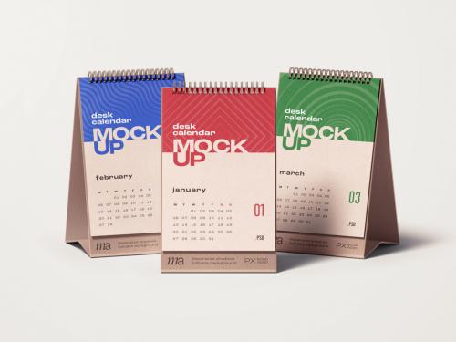 Vertical Desk Calendar Mockup