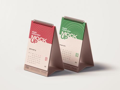 Vertical Desk Calendar Mockup