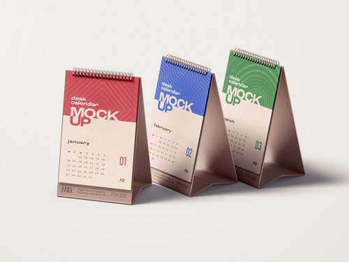 Vertical Desk Calendar Mockup