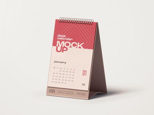 Vertical Desk Calendar Mockup