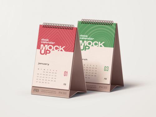 Vertical Desk Calendar Mockup