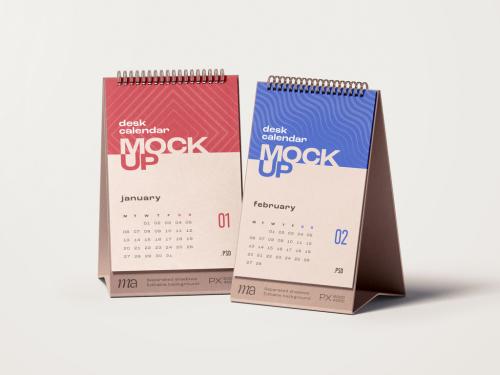 Vertical Desk Calendar Mockup