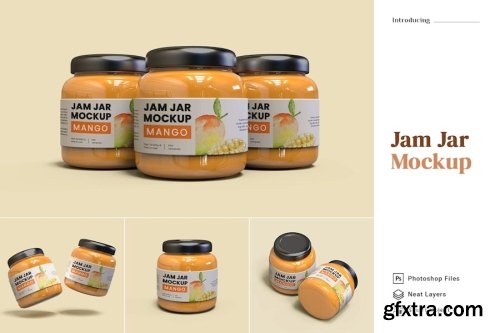 Jam Jar Mockups Collections 11xPSD