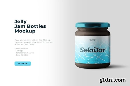 Jam Jar Mockups Collections 11xPSD