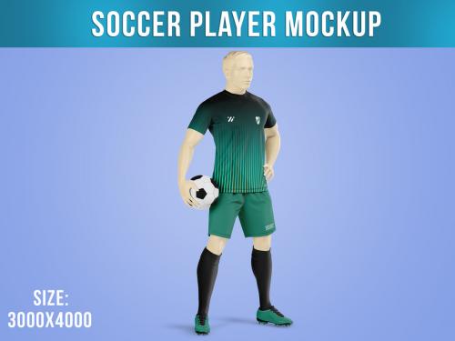 Soccer Player Mockup - Front View