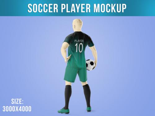 Soccer Player Mockup - BackView