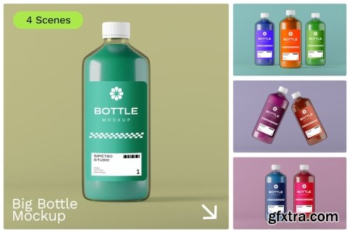 Juice Bottle Mockup Collections 14xPSD