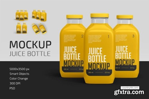 Juice Bottle Mockup Collections 14xPSD