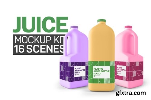 Juice Bottle Mockup Collections 14xPSD