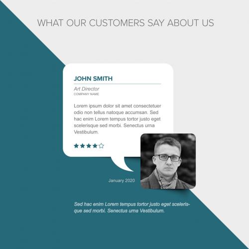 Testimonial Website Feedback or Review Layout Template