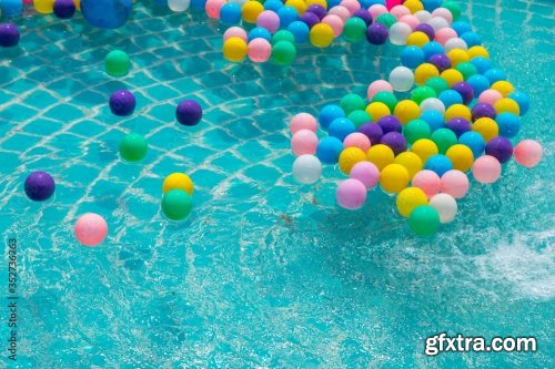 Colorful Balls In The Swimming Pool 6xJPEG