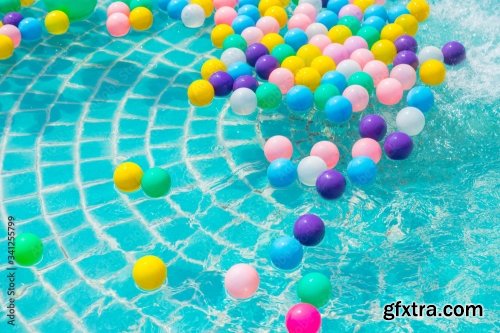 Colorful Balls In The Swimming Pool 6xJPEG