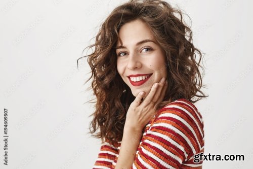 Cute Happy European Woman 6xJPEG