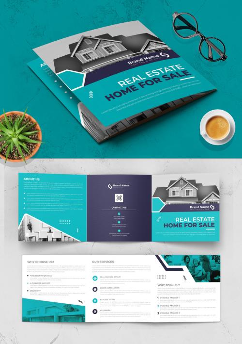 Trifold Brochure with Modern Layout