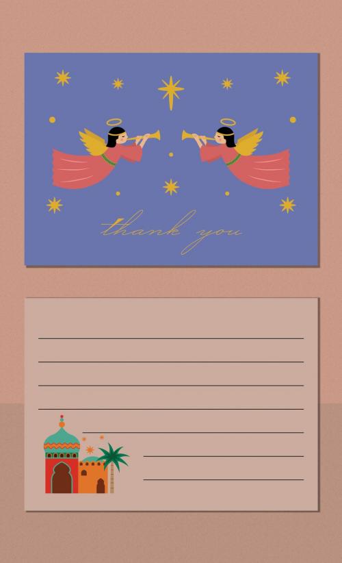 Thank You Card with Angels 