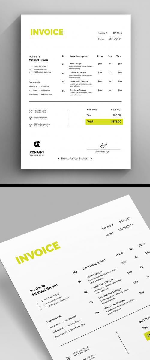 Printable Invoice Layout