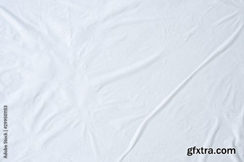 Blank White Crumpled And Creased Paper Poster Texture Background 6xJPEG