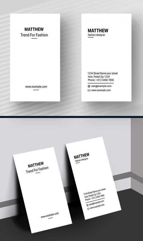 Black and White Business Card Layout