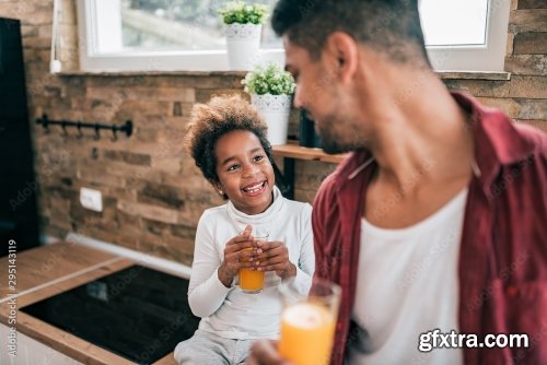 Happy African American Man And His Daughter 6xJPEG