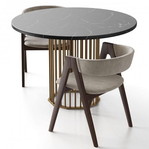 Kaede chair and Patrik dining table by R-Home