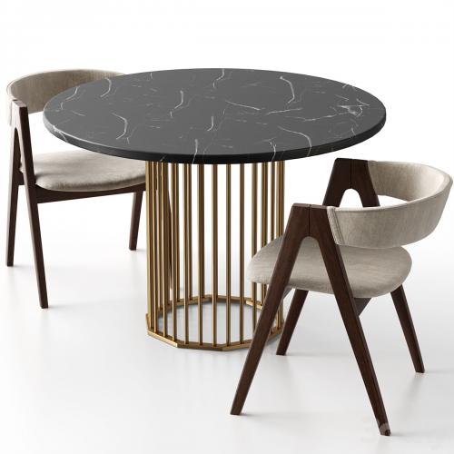 Kaede chair and Patrik dining table by R-Home