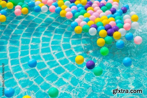 Colorful Balls In The Swimming Pool 6xJPEG