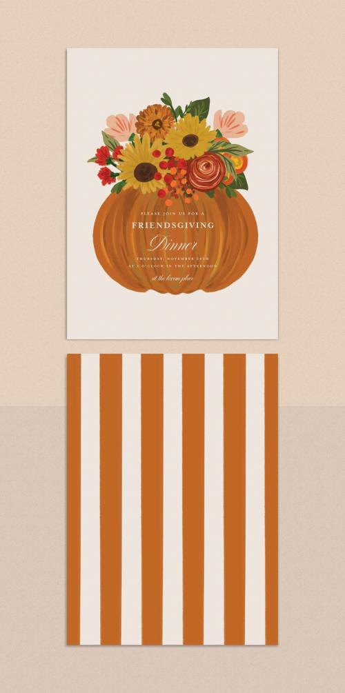 Friendsgiving Dinner Invitation Template Design