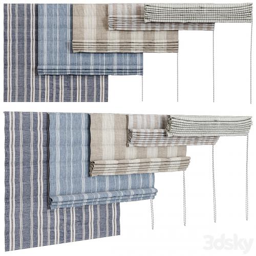 Striped Roman Blind