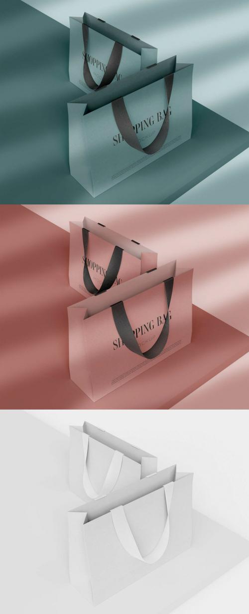 Kraft Paper Shopping Bag Mockup