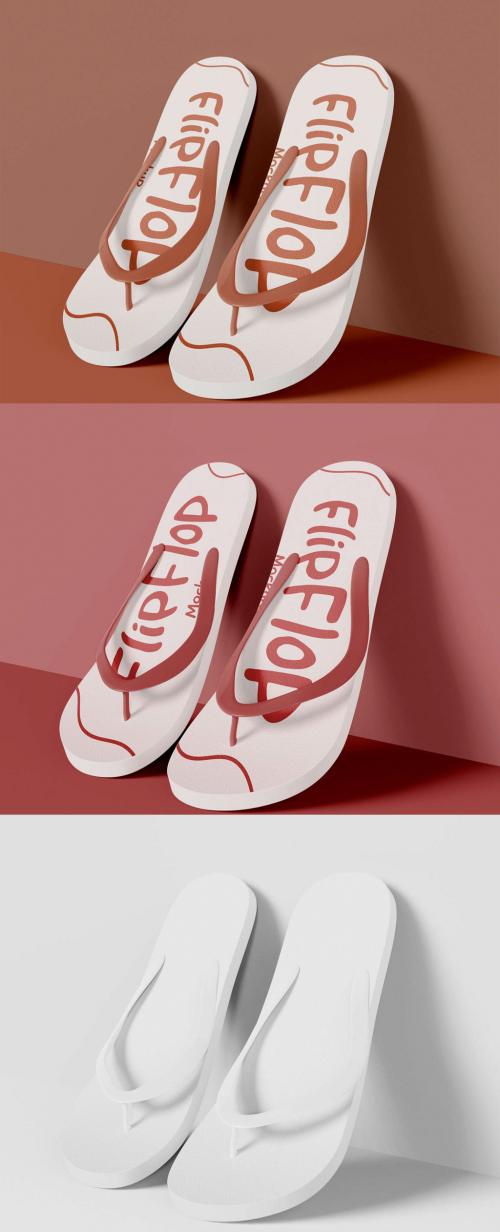 Pair of Flip Flops Mockup