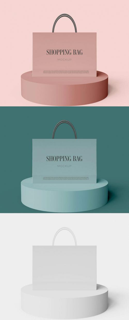 Front View of Paper Bag Branding Mockup