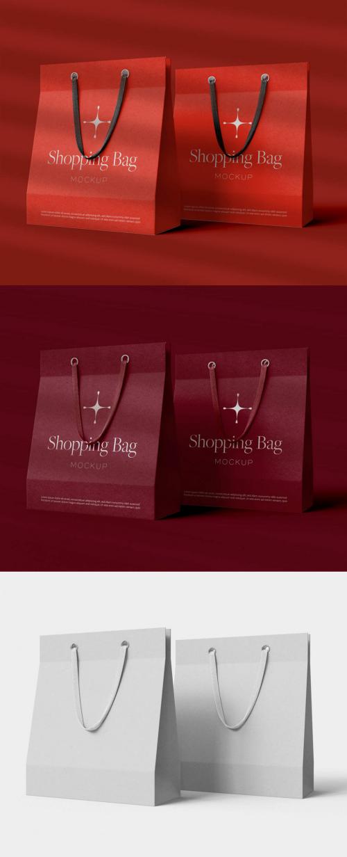 Two Cardboard Bags Mockup