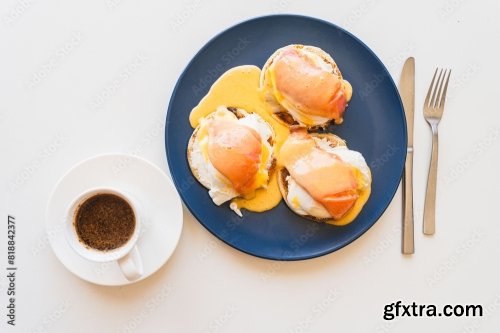 Toast With Eggs Benedict 6xJPEG