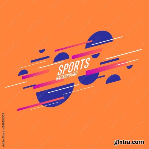 Modern Colored Poster For Sports 6xAI