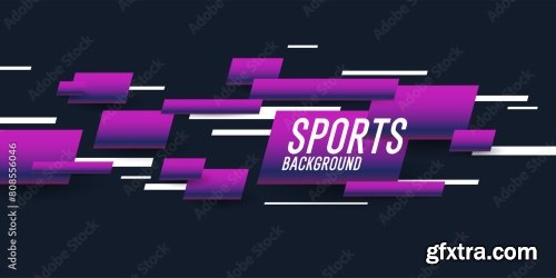 Modern Colored Poster For Sports 6xAI