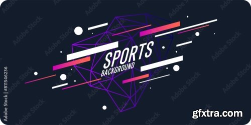 Modern Colored Poster For Sports 6xAI