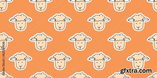 Animal Seamless Pattern 6xAI