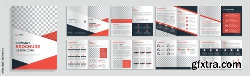 Medical Clinic Healthcare Trifold Brochure Leaflet Layout 6xAI