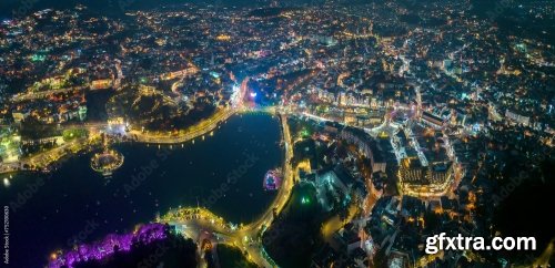 Da Lat City Night With Urban Areas 5xCRDOWNLOAD