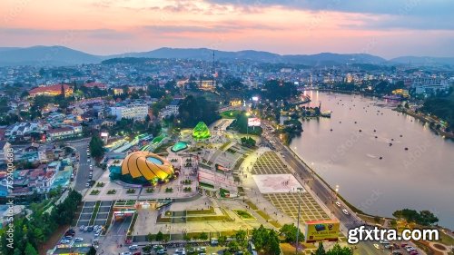 Da Lat City Night With Urban Areas 5xCRDOWNLOAD