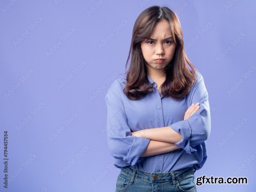 Displeased Asian Woman 6xJPEG