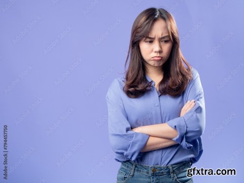 Displeased Asian Woman 6xJPEG