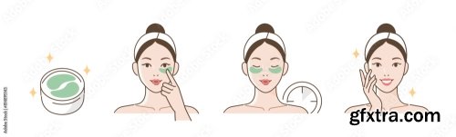 Skincare Illustrations Set 6xAI