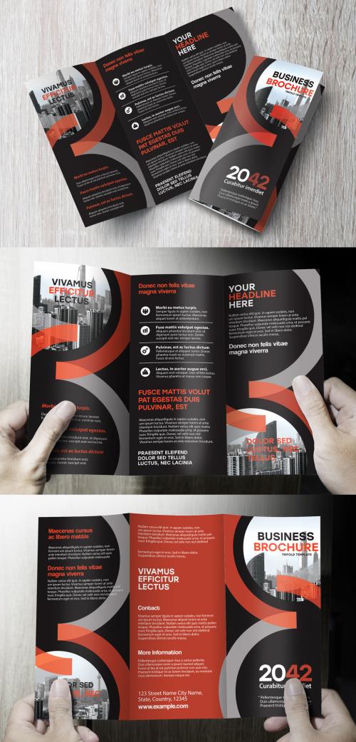 Black and Orange Brochure Layout