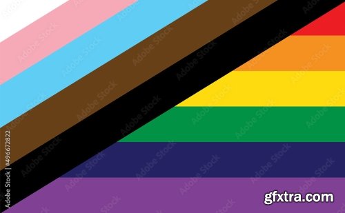 Lgbtq Pride Flag Vector Retro Style 6xAI