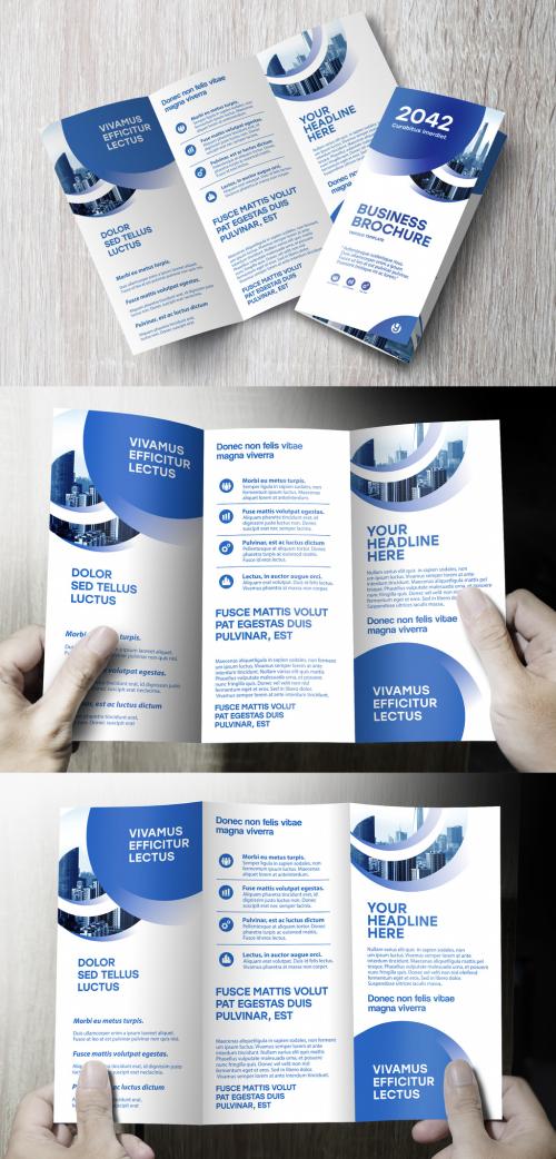 Blue and White Brochure Layout