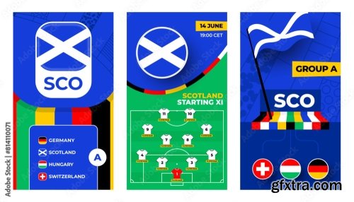 Europe Football 2024 Banner With Group 6xAI