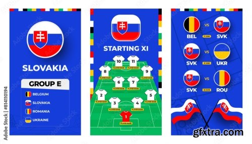 Europe Football 2024 Banner With Group 6xAI