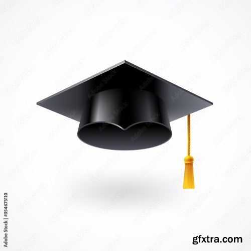 Banner With Graduation Caps 6xAI